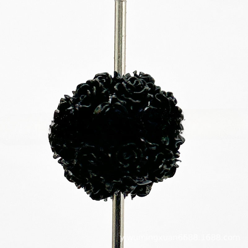 Wholesale of 20PCS Ceramic Clay Heavy Industry Flower Balls and Acrylic Beads